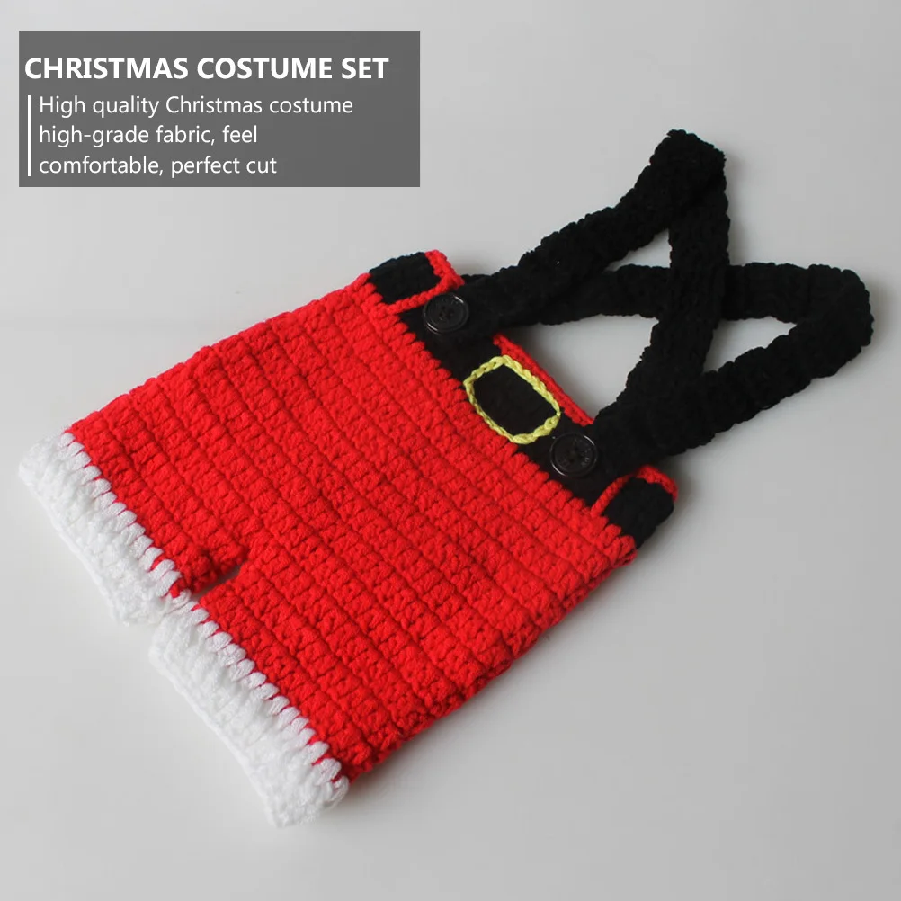 

1Set Christmas Costume Set for Babies Comfortable Fabric Warm Winter Baby Photography Outfit Adorable Children Festival Clothing