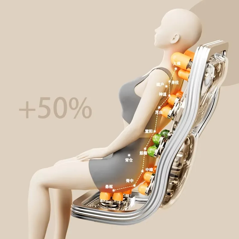 Portable Luxury Shiatsu Zero Gravity Massage Salon Chair with Full Body 3D Hand Application and Remote Control Heating Feature