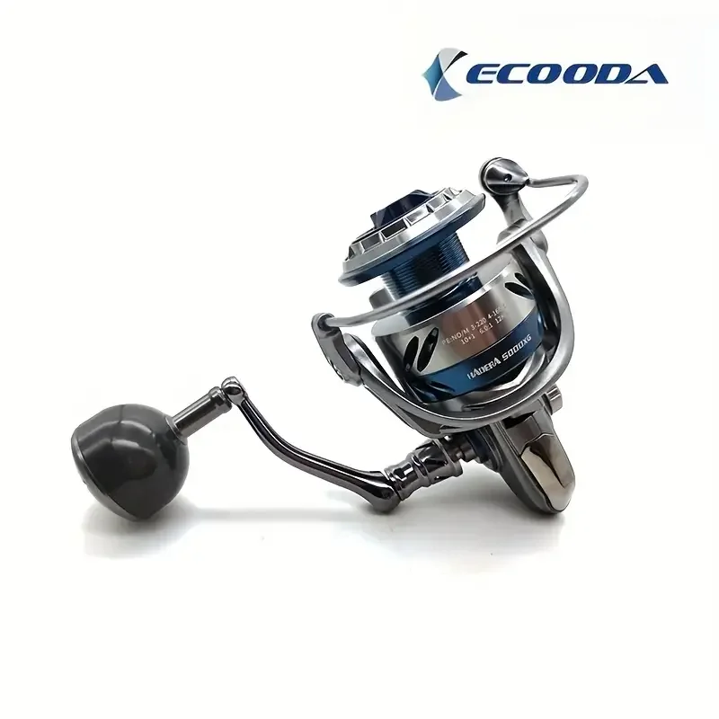 Carrete de Pesca Giratorio Ecooda Serie Hadera - Alta Velocidad, Largo Alcance, Pesca en Agua Salada, Aleación de Aluminio