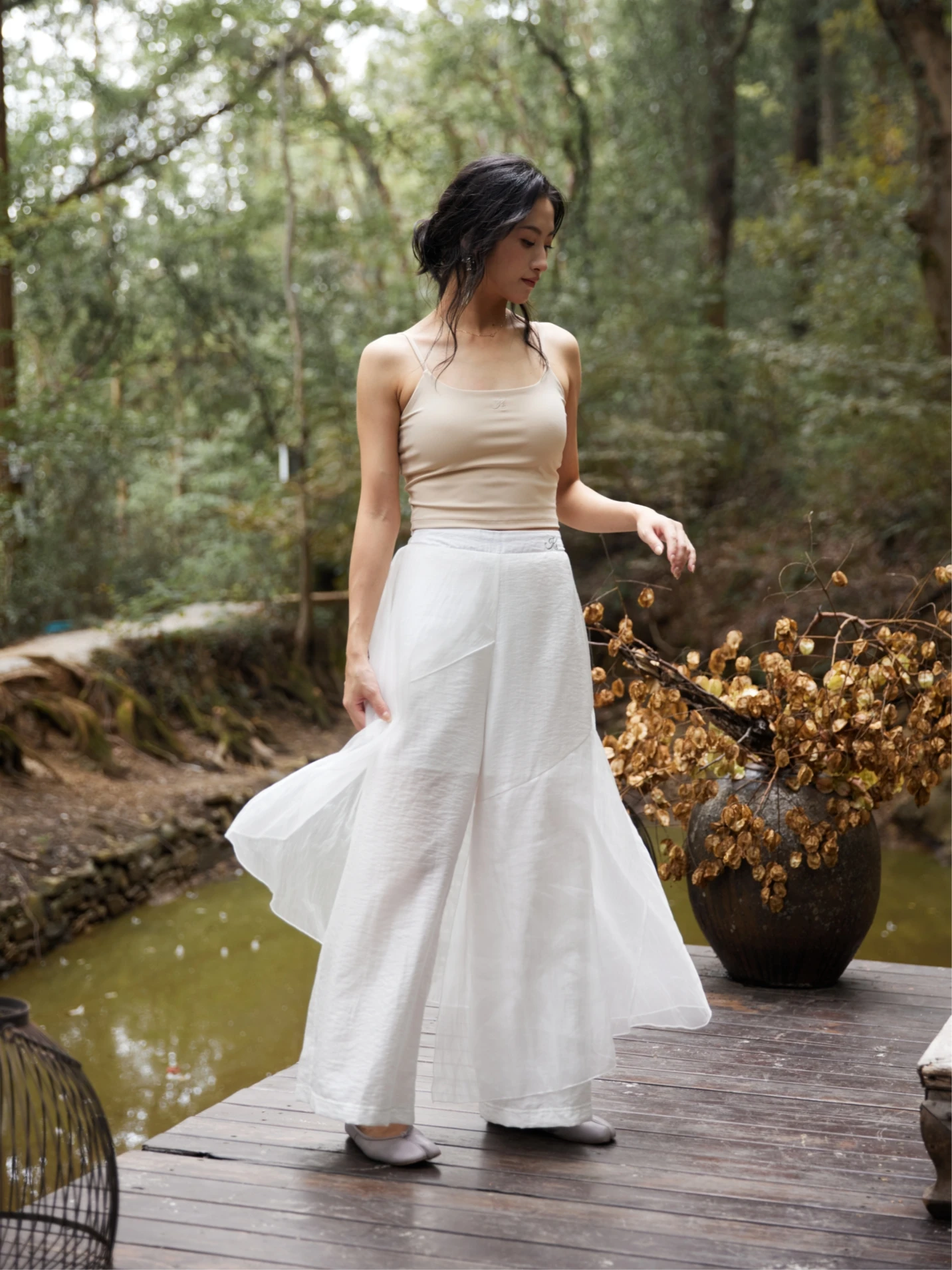 pantalon-de-danse-nuage-serie-drweaving-en-plumes-blanches-vetements-de-danse-classiques-traditionnels-chinois-fournitures-pour-fans-de-sport-et-de-fitn