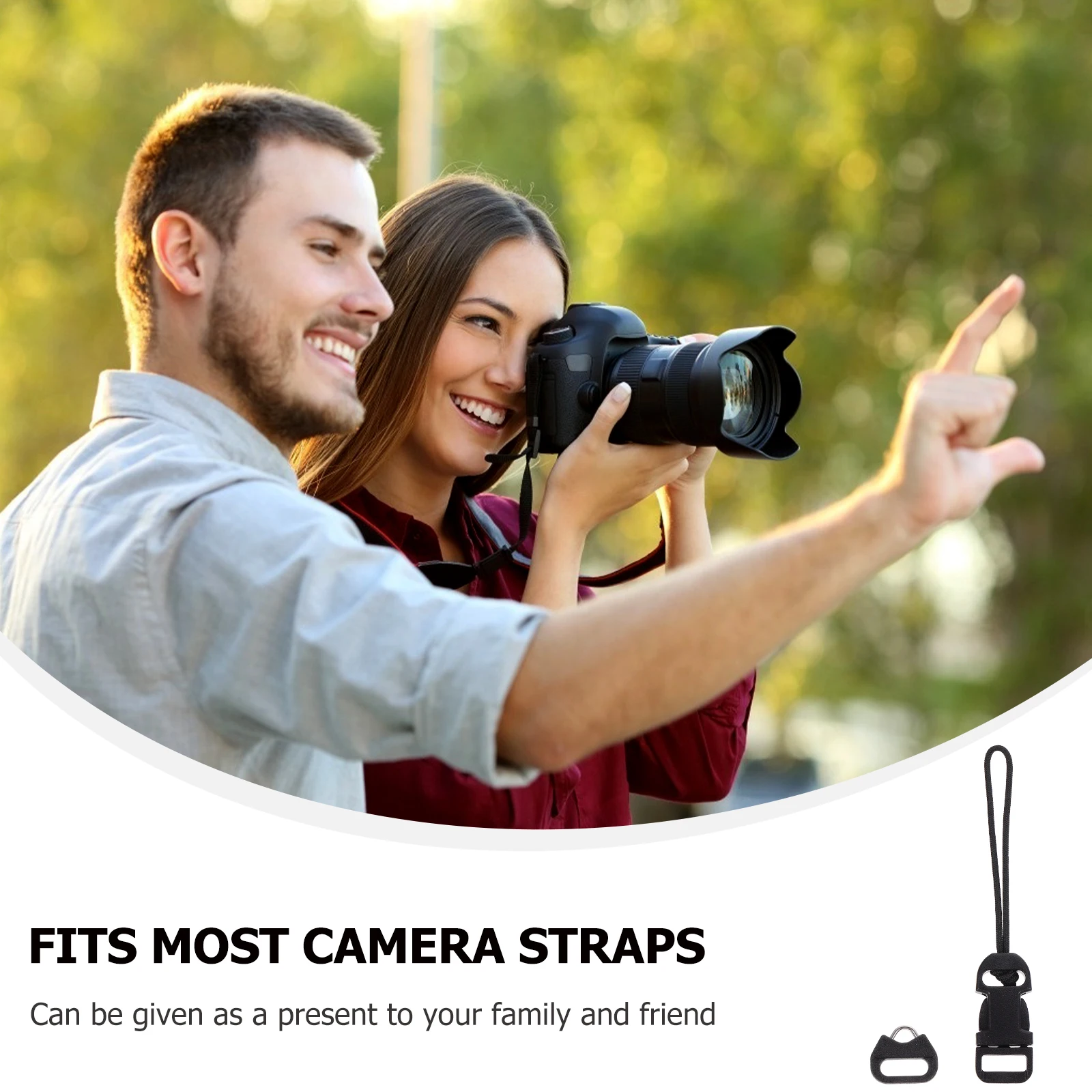 

8 Pcs Camera Strap Buckle Quick Release QD Loop Clip Adapter Durable Safe Long Use Practical Design Triangle Ring Harness Hooks