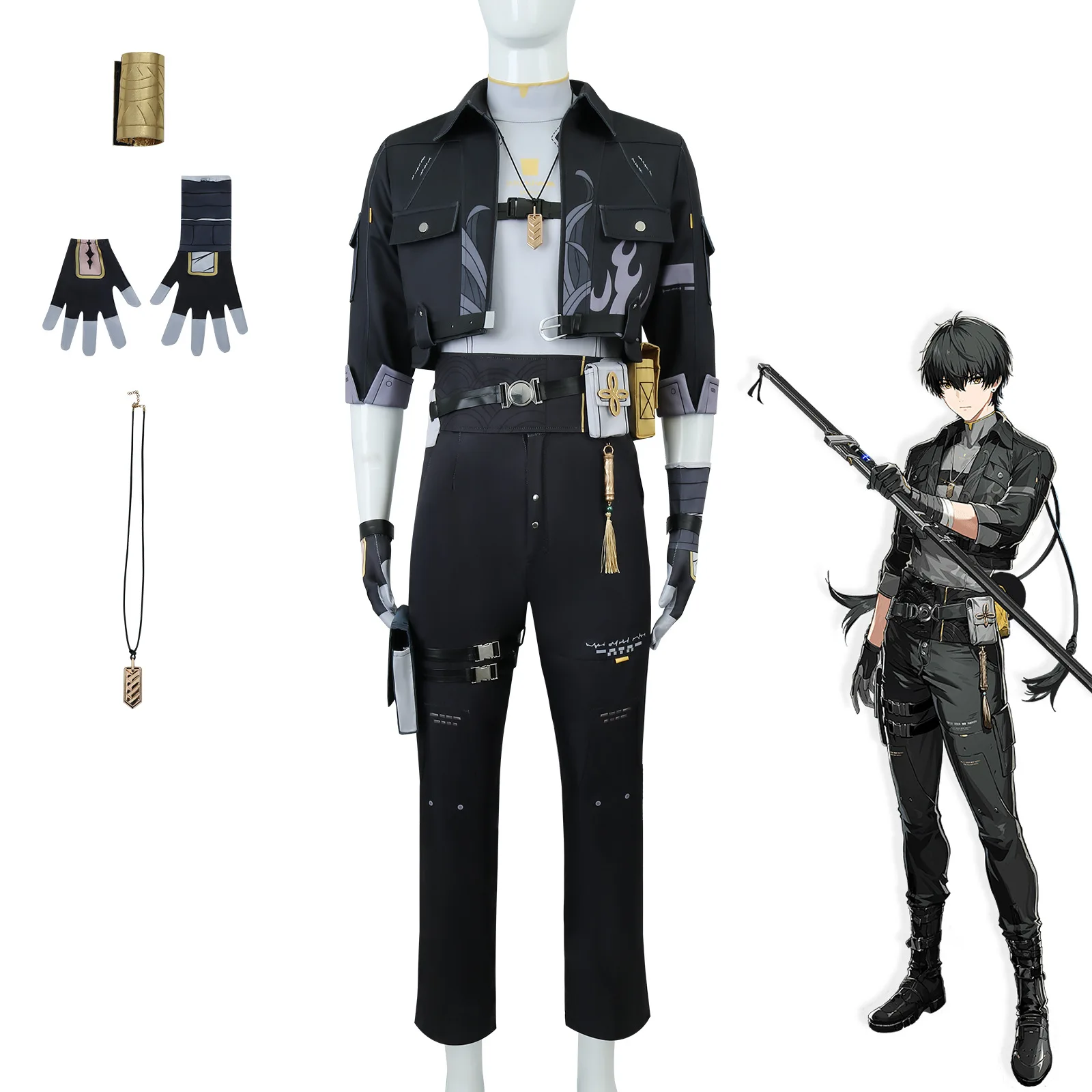 

Mingchao Cosplay Costume - Lion Dance Youth Lingyang Chinese Style Men's Drifter - Anime Character Role Play Clothing