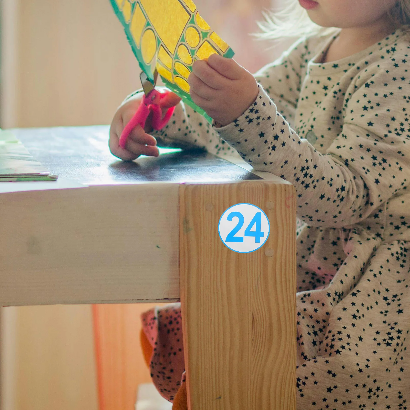 

18 Sheets Blue Number Stickers Self Adhesive Consecutive Floor Stickers 1-36 Big Peel and Stick Classroom Labels for Preschool