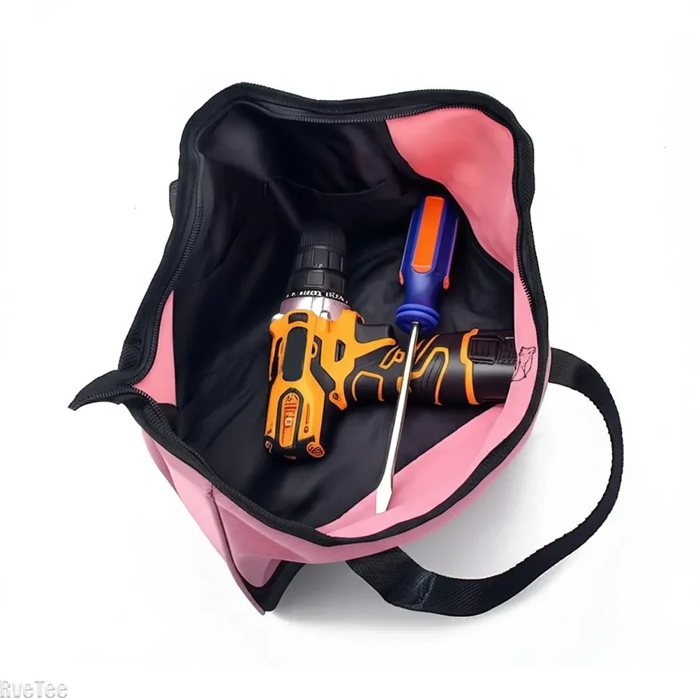 Cute Pink Tool Bag - Simple & Portable Pouch Organizer for Electrician Tools Storage, Home & Work Use