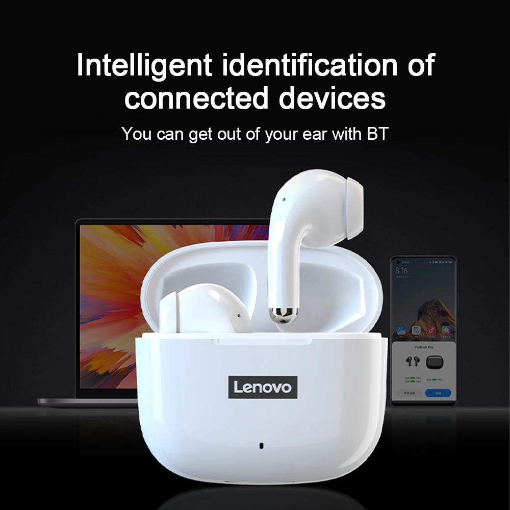 Lenovo LP40PRO/LP40 5pcs Wireless Earphone Bluetooth 5.0 Dual Stereo Noise Reduction Bass Touch Control Long Standby 230mA