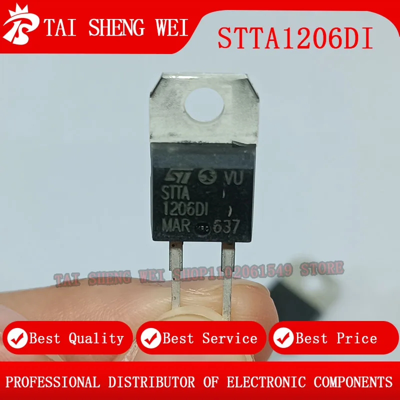 10PCS brand new 1206DI STTA1206DI STTA1206 TO-220-2 STTA-1206DI TO-220 in stock