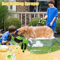 Multi Function Adjustable Water Gun Nozzle Hose Cleaning Water Spray Spray, With Foam Container Fertilizer Tool, Color Optional