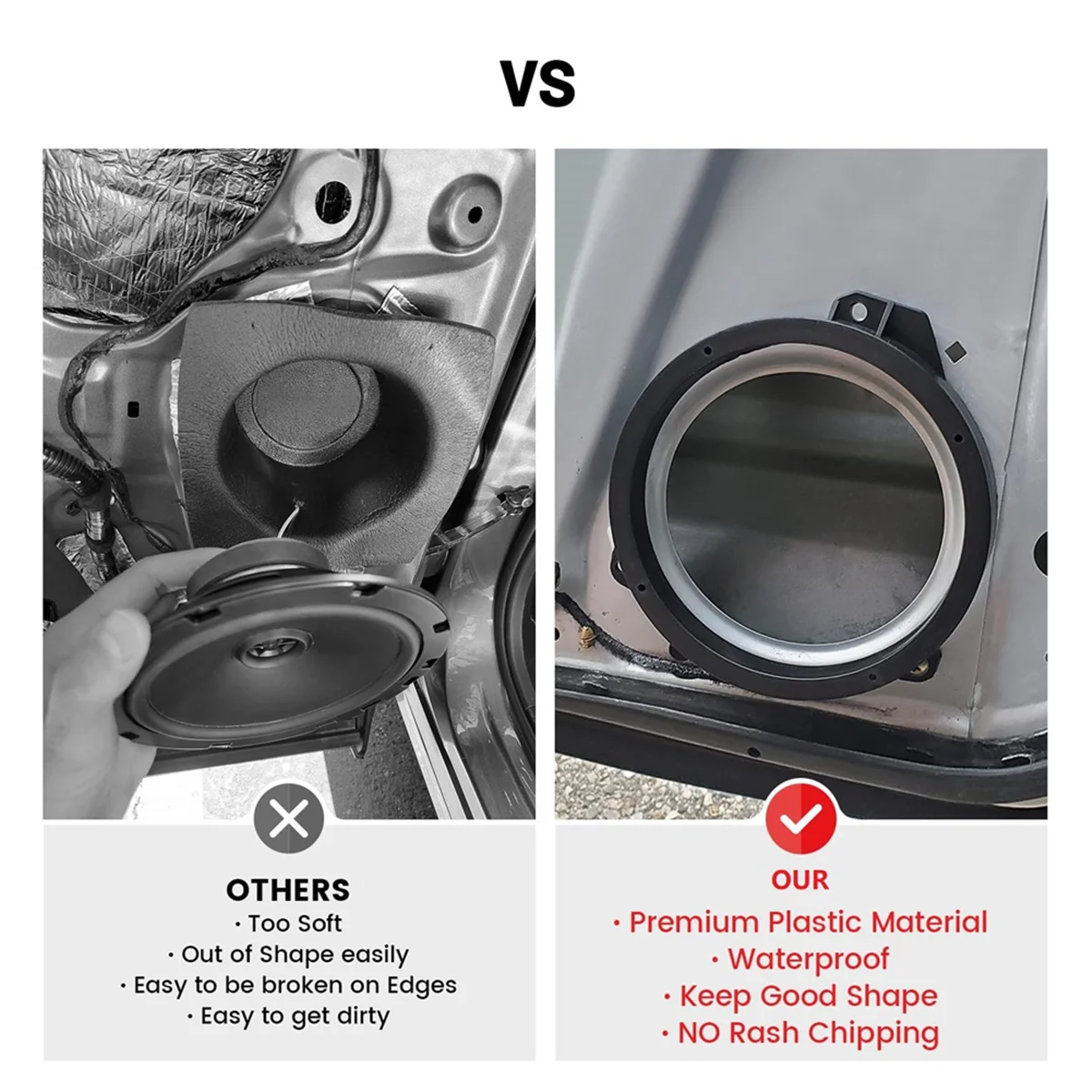 Adattatore per altoparlante per porta anteriore da 6,5 pollici per Subaru Forester Impreza Outback WRX/STI Staffa per anello distanziale per altoparlante audio - L49A