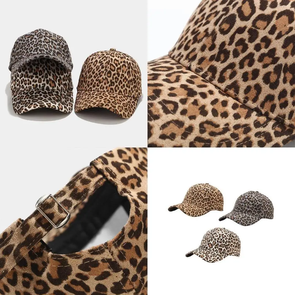 R1WE للجنسين الصيف خمر ليوبارد طباعة القطن قبعة بيسبول Harajuku الهيب هوب الرياضة في الهواء الطلق واقية من الشمس قابل للتعديل ل #1