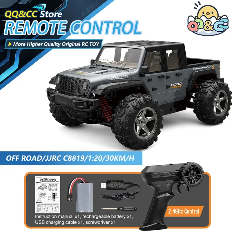 JJRC C8819 RC Off-road Truck Full-scale 1:20 Remote Control Car Throttle High-speed Climbing Vehicle Model Children Toys for Kid