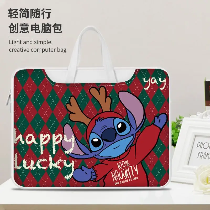 Nowa torba na laptopa Disney Anime Stitch pu 14 16 15,6 cala Torba na laptopa do Macbooka Air Pro Komputer Torebka na ramię Teczka Prezent