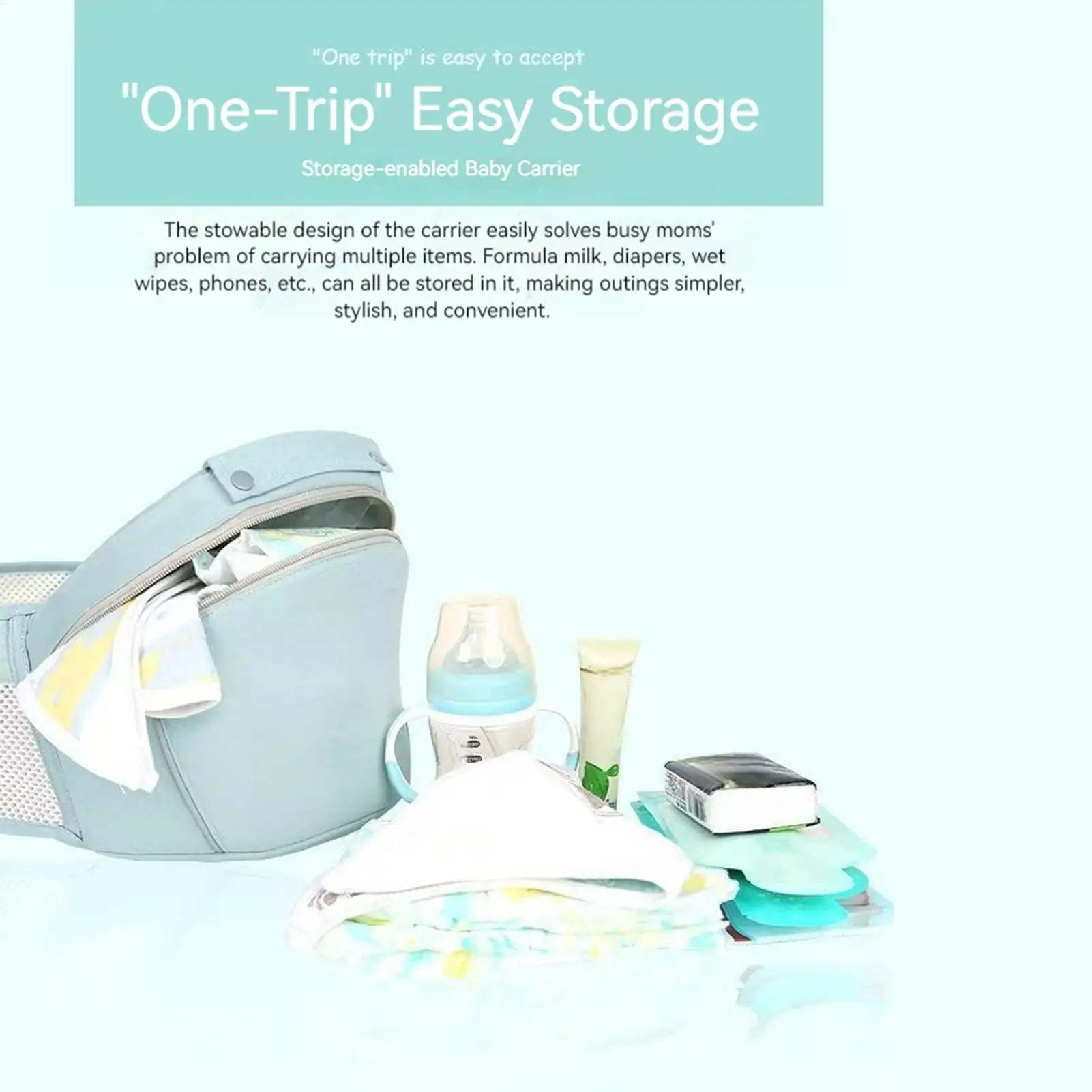 

Kid Carrier Adjustable Lightweight Stroller Seat Wrap Ergonomic Lightweight Carrier For Hiking Airplane Registry Mom Dad Travel