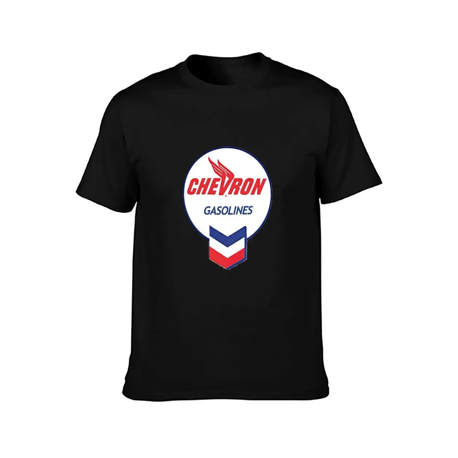 Vintage round Chevron gasolines logo T-Shirt Big Size Short Sleeve Casual Top T-Shirt