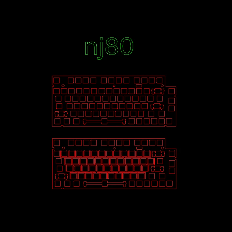

Keydous NJ80 Positioning Plate for Mechanical Keyboard Customized PP PC POM FR4 Carbon Alu Brass Plate Keyboard Accessories DIY