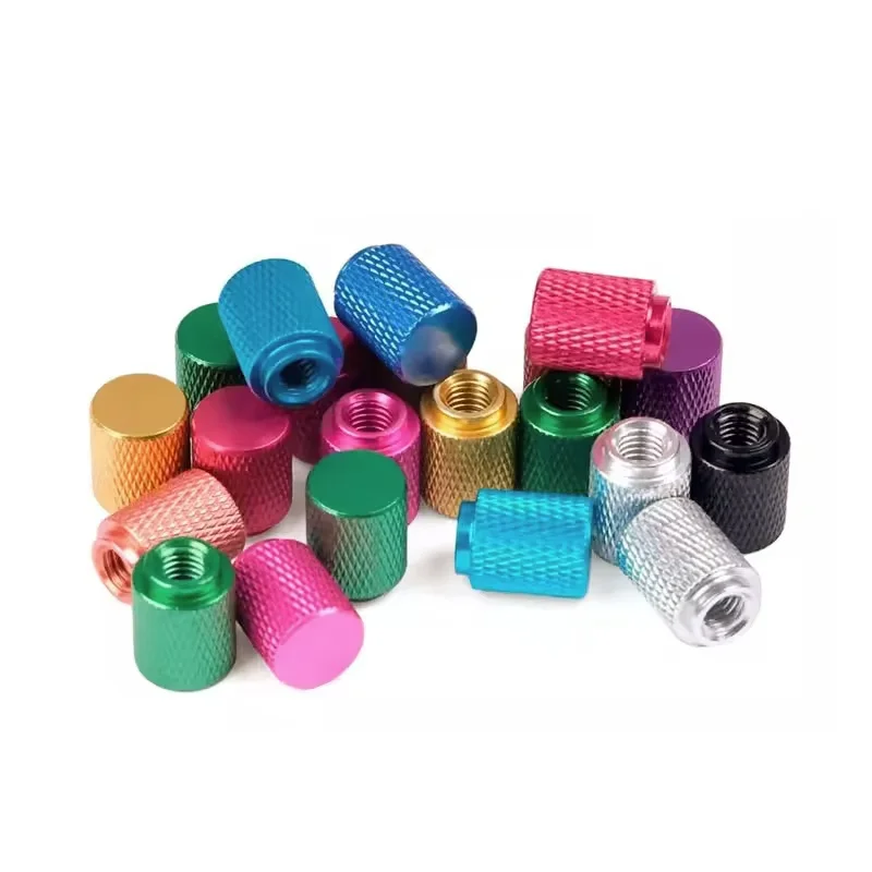 M3 M4 M5 M6 Anodized Aluminum Knurled Thumb Nuts Round Thumb Hand Knob Nuts 3pcs