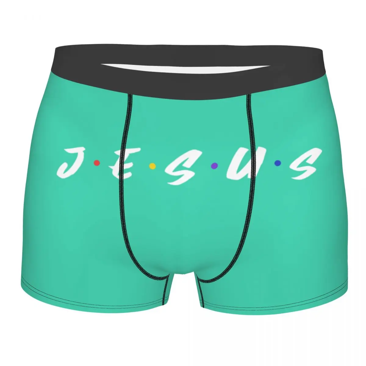 Custom Jesus Christian Boxer Shorts For Men 3D Printed Religious Faith Underwear Panties Briefs Stretch Underpants