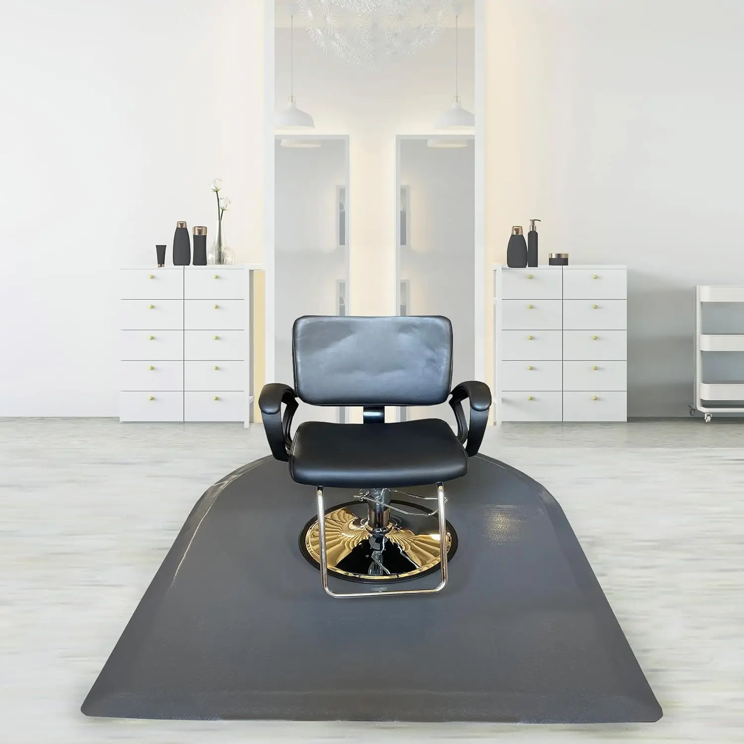 Gray Anti Fatigue Salon Mat Rectangle 5'x6' 7/8