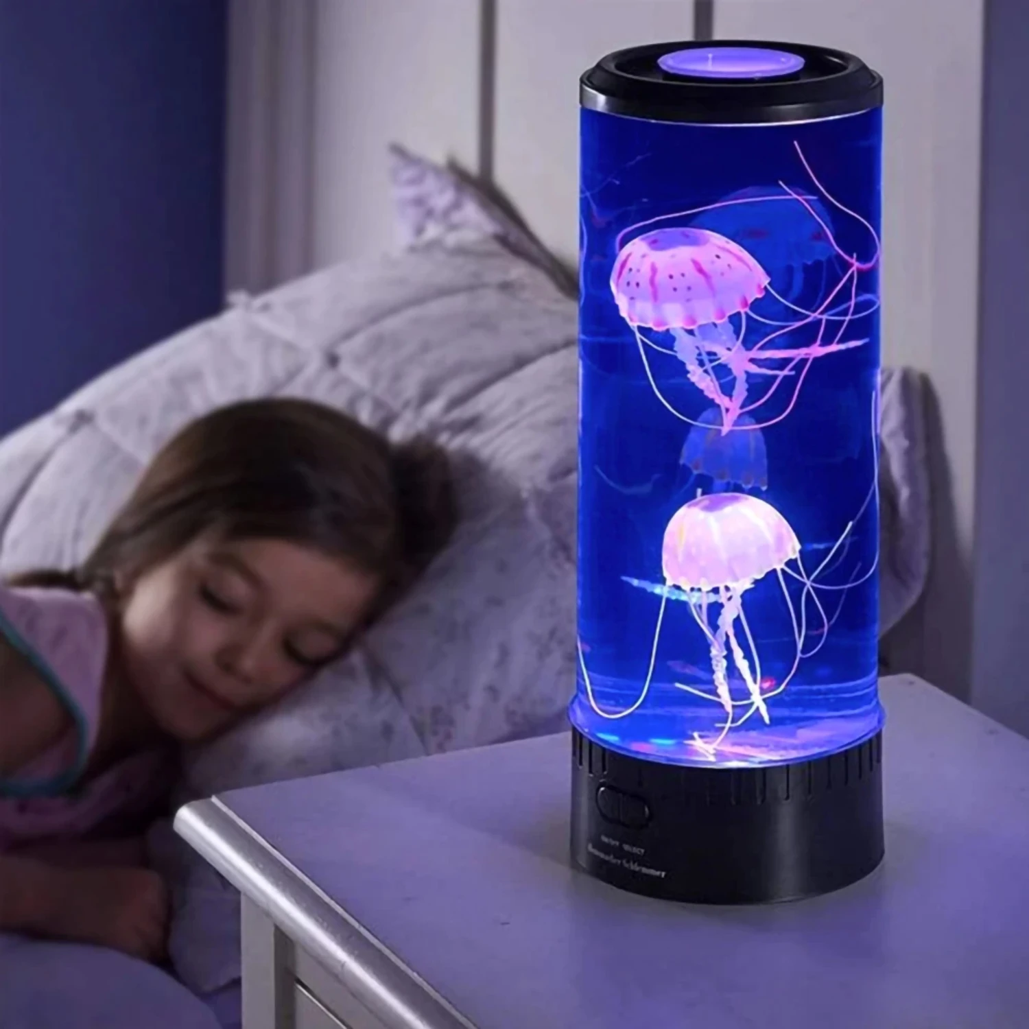 Color Changing Jellyfish Lamp, USB Battery Powered Table Night Light, Decoração de Quarto Infantil, Meninos e Meninas Presentes de Aniversário, Novo