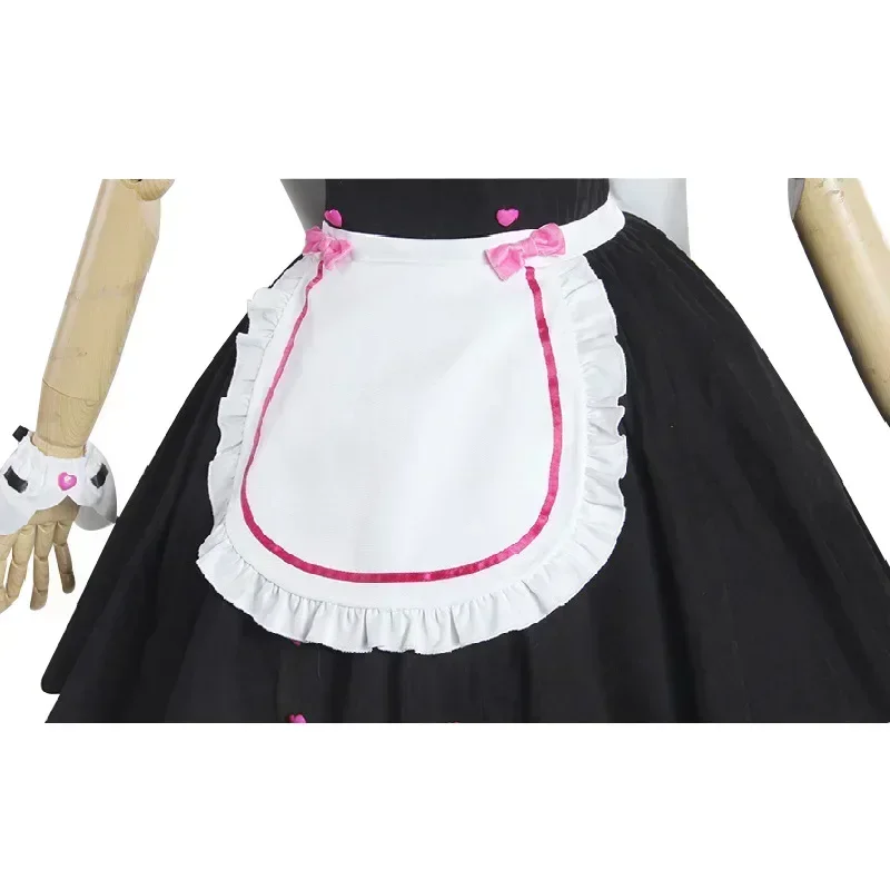 Vanille NEKOPARA Cosplay Vanille Chocolate Maid Kleid Kostüm OVA Maid Uniform Katze Neko Girl Kostüm Komplettset für Frauen