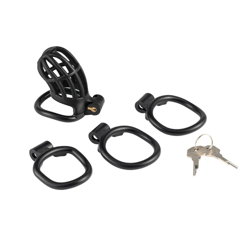 2.0 CHASTE Cage Click&Lock Padlock Male Chastity Device Set Cock Cage Penis Ring Bondage Belt Fetish Adult Sex Toys