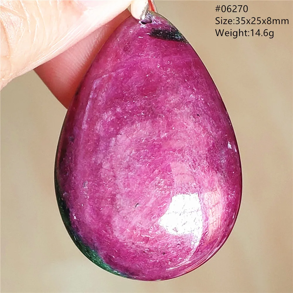 Natural Red Ruby Water Drop Pendant Jewelry Women Men Fashion Watermelon Ruby Necklace Gemstone 925 Sterling Silver AAAAA