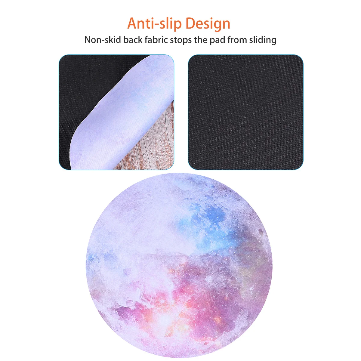 

Comfortable Planet Pattern Mouse Pad Anti Slip Design Wrist Rest Cushion for Bar Material Smooth Touch