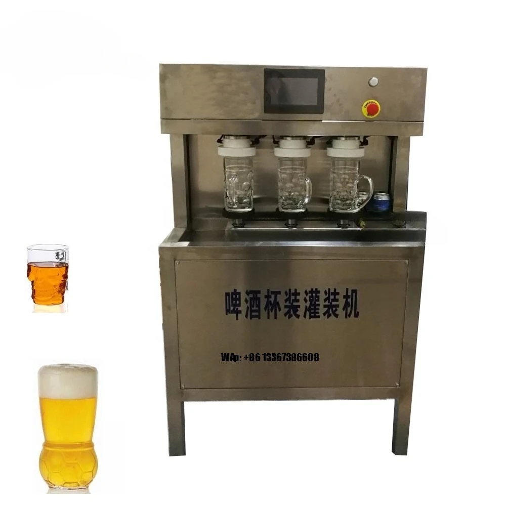 Máquina manual de enchimento de cerveja para copo, linha de planta de produção de engarrafamento de álcool de vodka de vinho de licor, máquina de enchimento de vinho