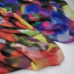 Big Deal Soft Flowing Chiffon Fabric Artificial Silk Scarf Cosplay Saree Hijab Dress Skirt Clothing Material