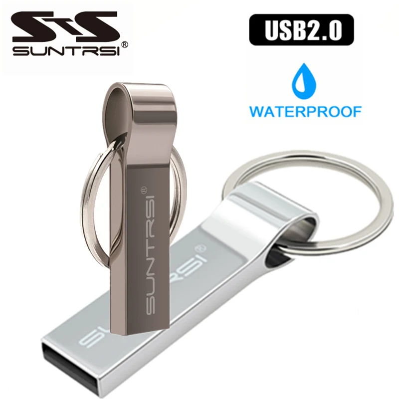 

USB флеш-накопитель Suntrsi, водонепроницаемый флеш-накопитель 64, 32, 16 ГБ, 8 ГБ, 128 ГБ, u-диск 2,0, usb-карта, подарок для ПК
