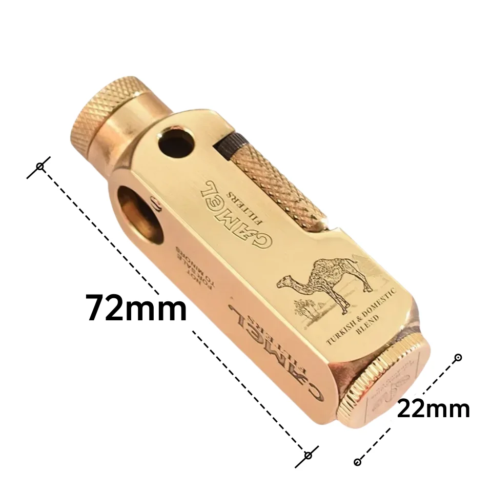 Brass Flamido Antique Kerosene Lighter Pipe Vintage Laser Carving Six sided Pattern Personalized Texture Open Fire Lighter