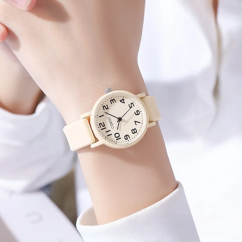 Retro Little Candy Women's Watch Student Silicone Tape Quartz Watch