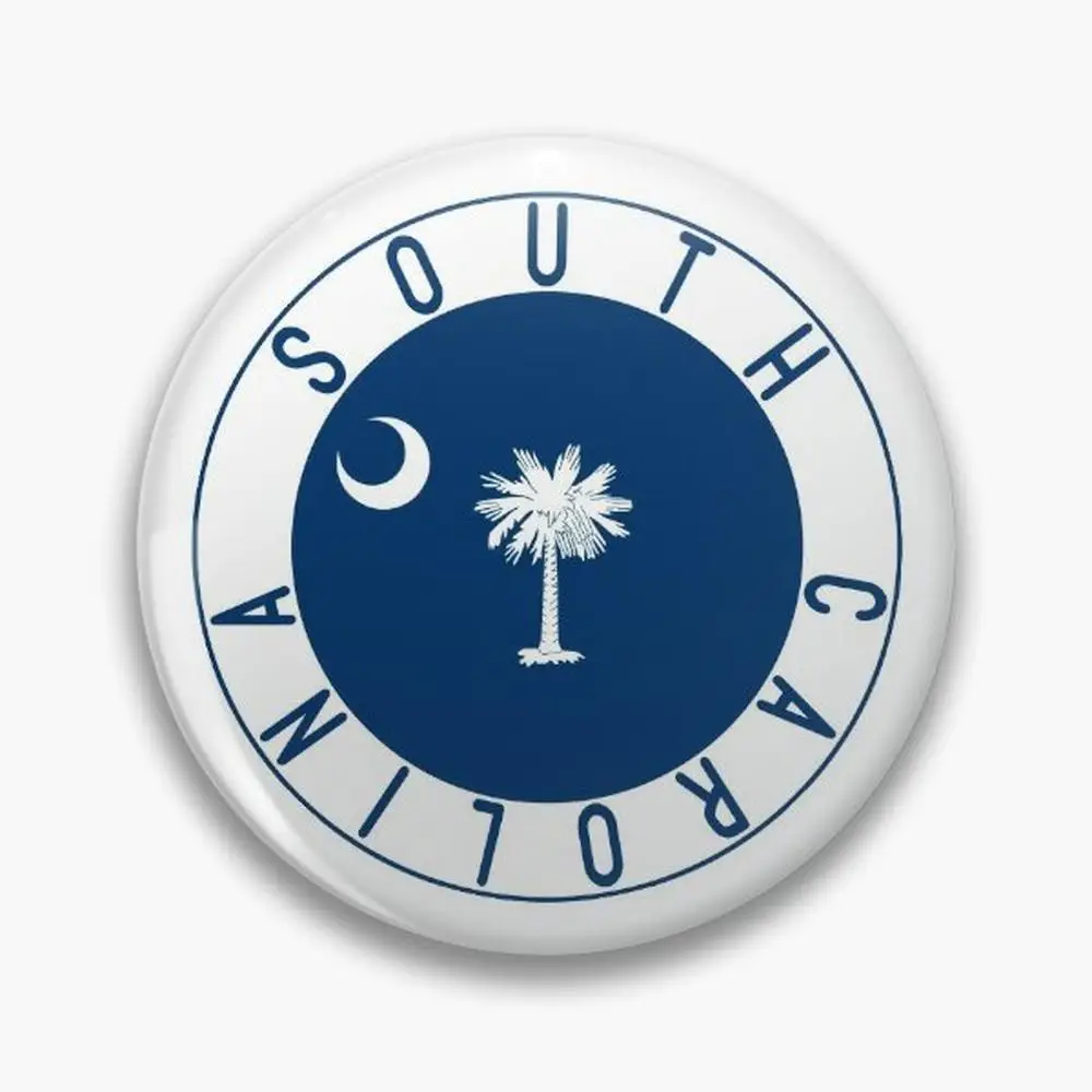 South Carolina Flag Decal Pin Buttons Brooches  Jewelry Accessory Customize Brooch Fashion Lapel Badges