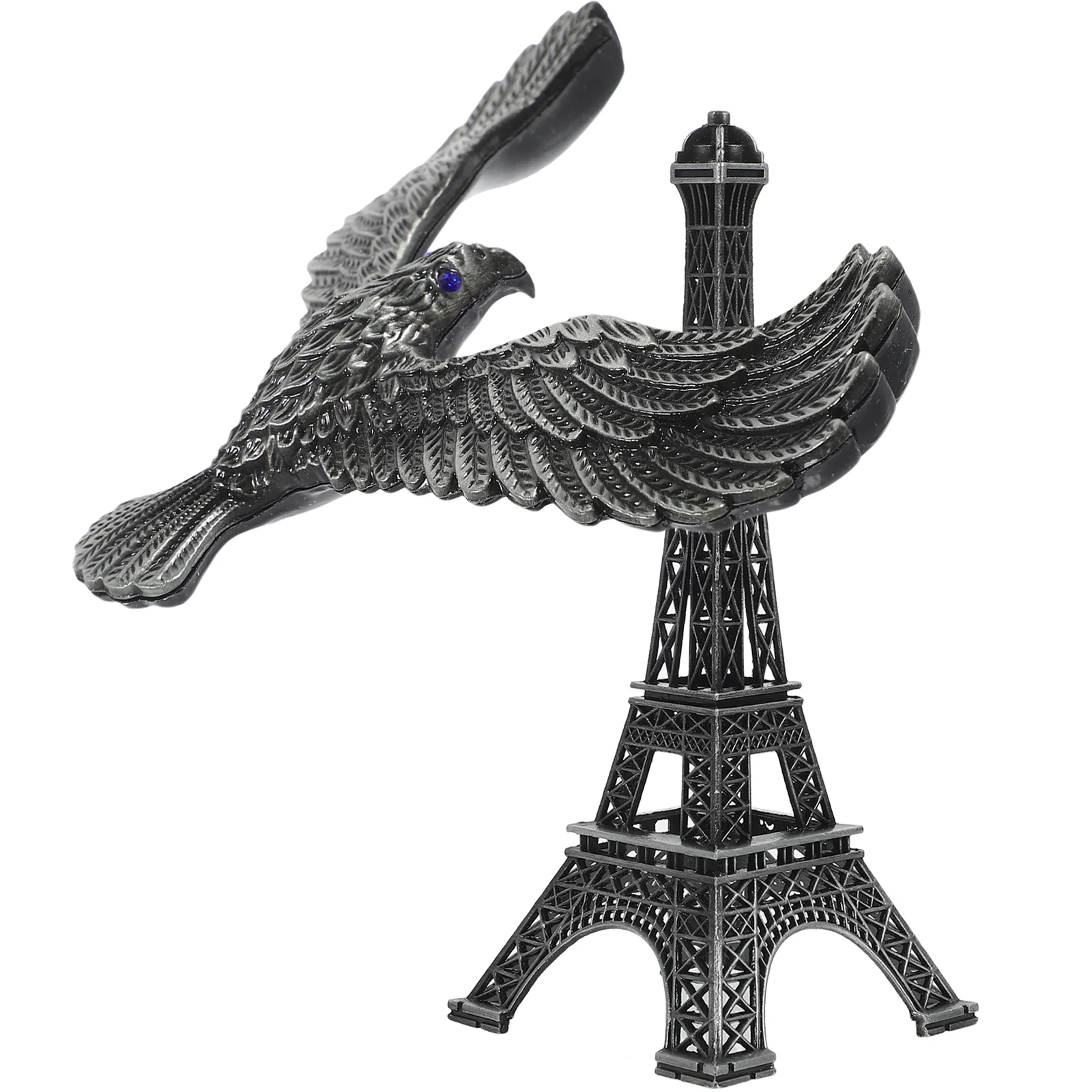 

1set Balance Bird Model Silver Alloy Desktop nament Eiffel Tower Eagle Home Office Decor Montessori Educational Toy