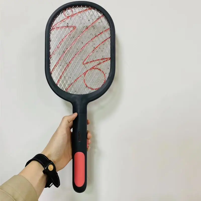 1~4PCS Hot Sale 3000V Electric Insect Racket Swatter Zapper USB 1200mAh Rechargeable Mosquito Swatter Kill Fly  Bug Zapper