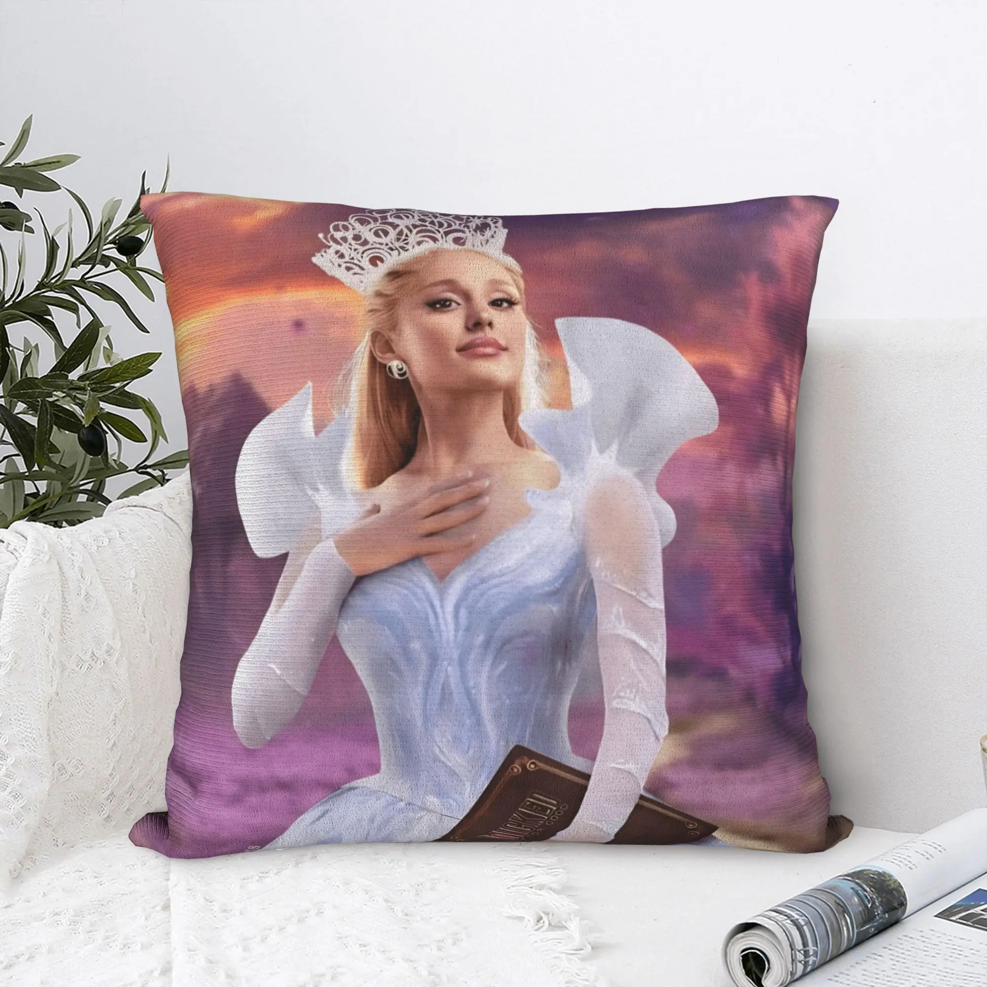 W-Wicked 2 Musical Movie Glinda Elphaba Pillow Case  Novelty Pillow Cover Square Pillowcases For Sofa Car Home Decor