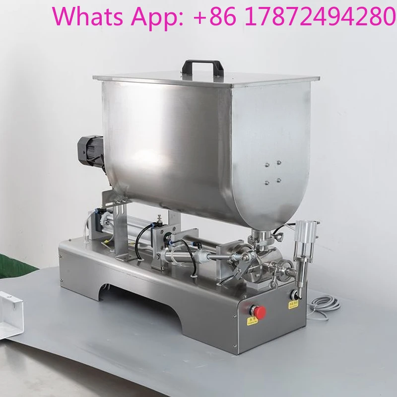 Including Tariffs Reliable Quality Semi-Automatic Piston Pump Liquid Filling Machine Sauce/Yogurt Paste Filling Can Mixer