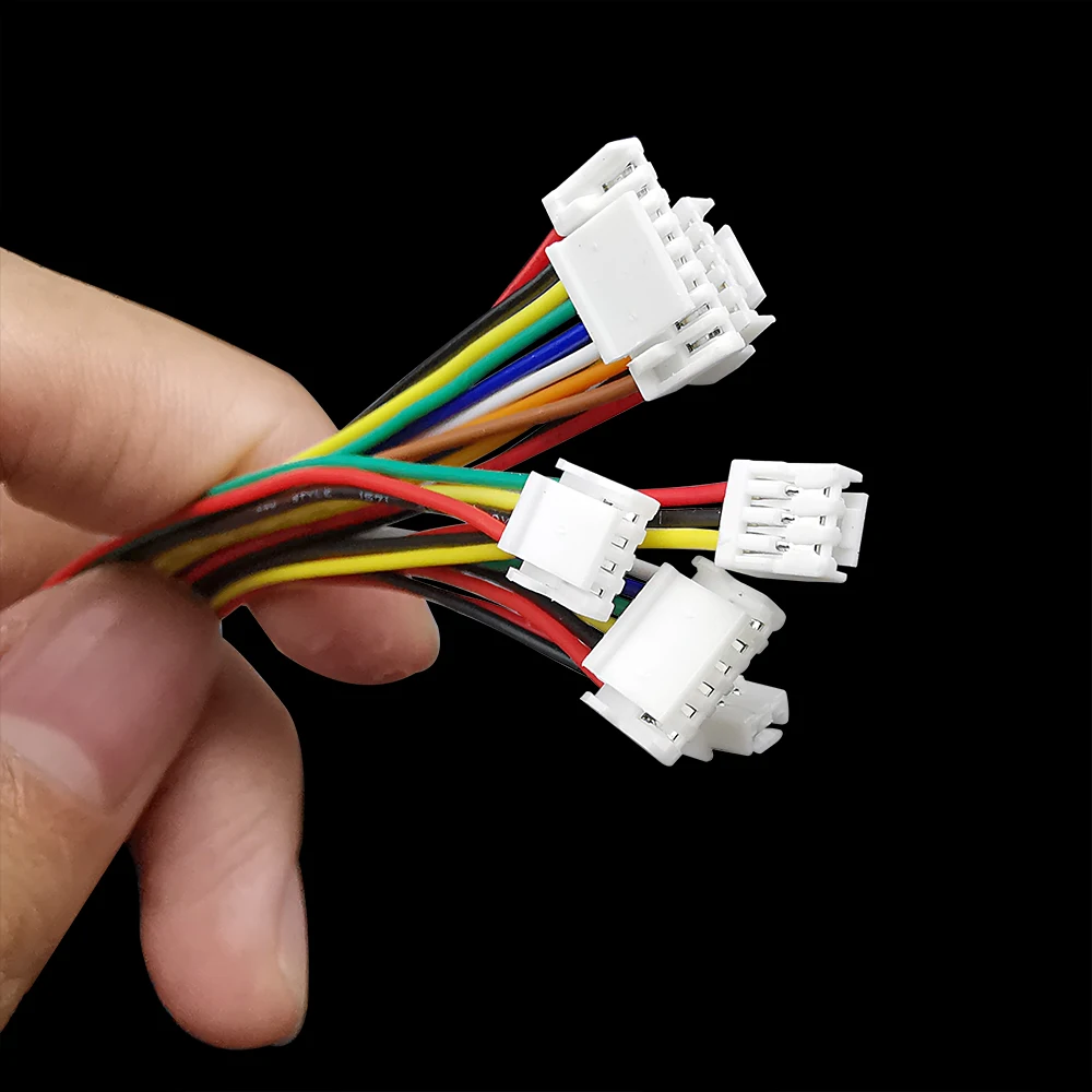 10Pcs Micro JST GH 1.25mm Pitch Male Plug Electronic 150mm Cable Wire Connector 2/3/4/5/6/7/8/9/10Pin 28AWG
