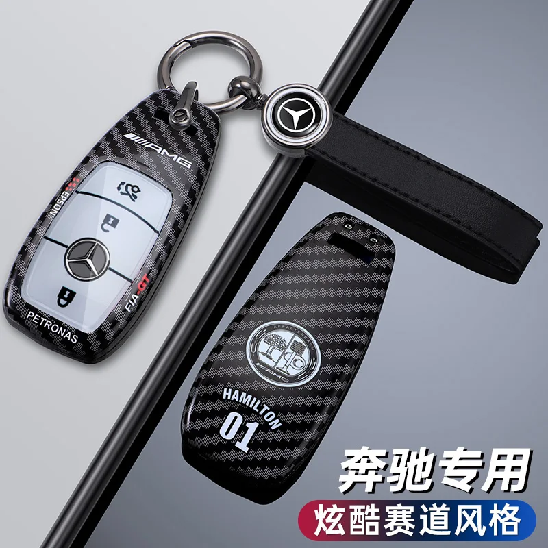 

Car Racing Style Design Key Case Cover Shell For Mercedes Benz A C E S G Class GLC CLE CLA GLB GLS W177 W205 W213 W222 X167 AMG