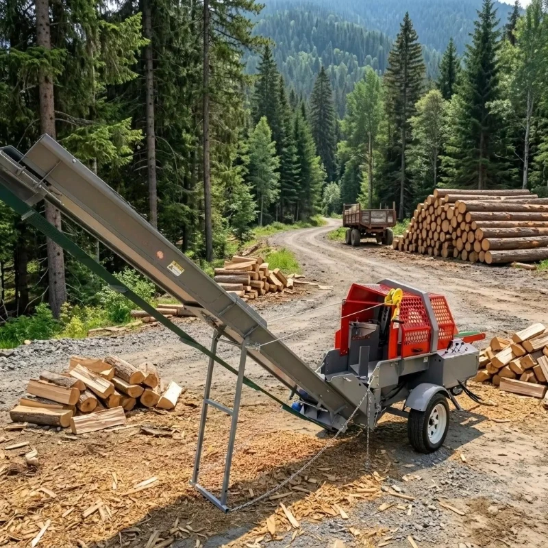Reinforced Welding Frame Hydraulic Wood Splitter Crack Resist Firewood Splitting Machine For Long Heavy Load Operation