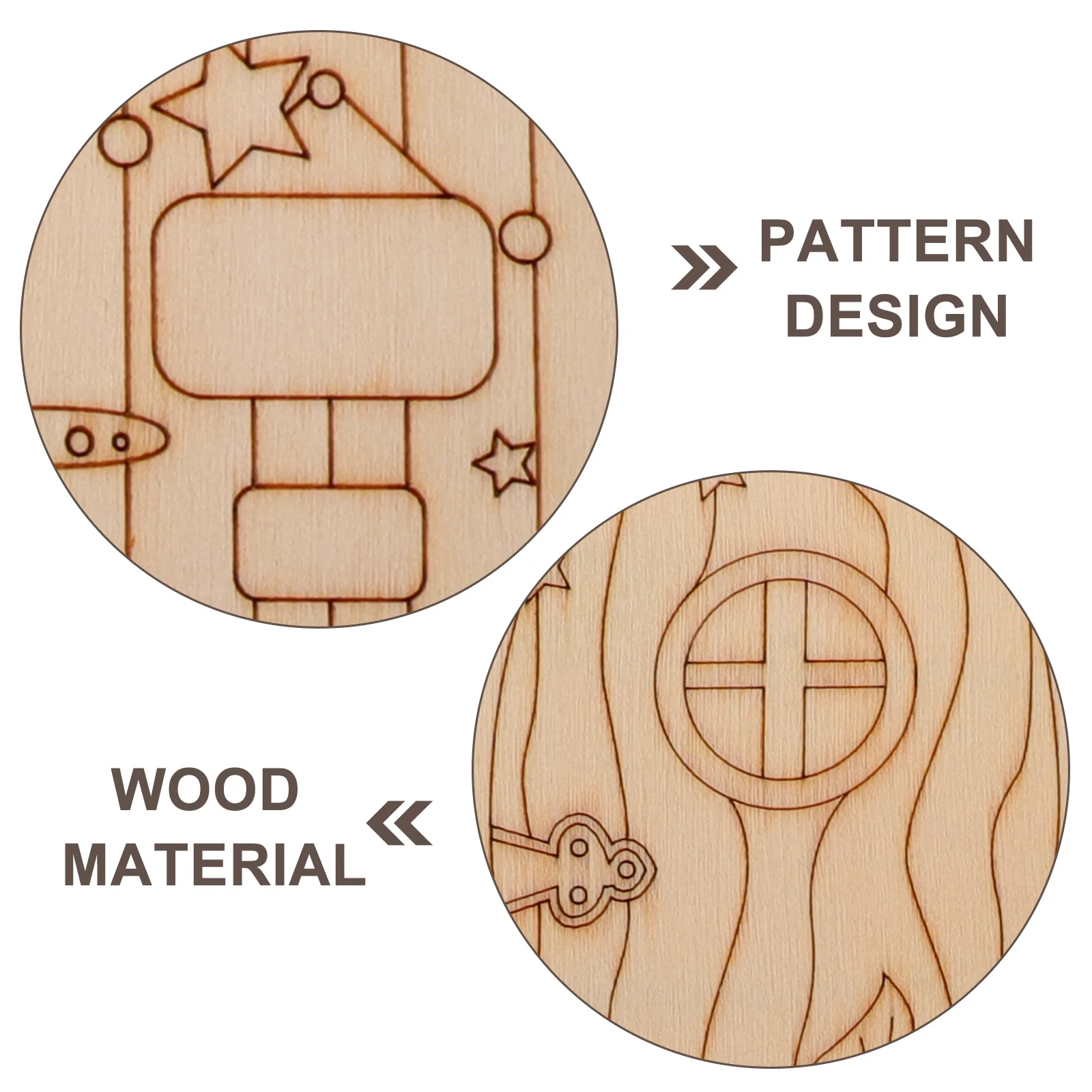 

64Pcs Mini Wooden Fairy House Doors Blank DIY Craft Set for Garden Decor and Photo Props Fairy House Accessories