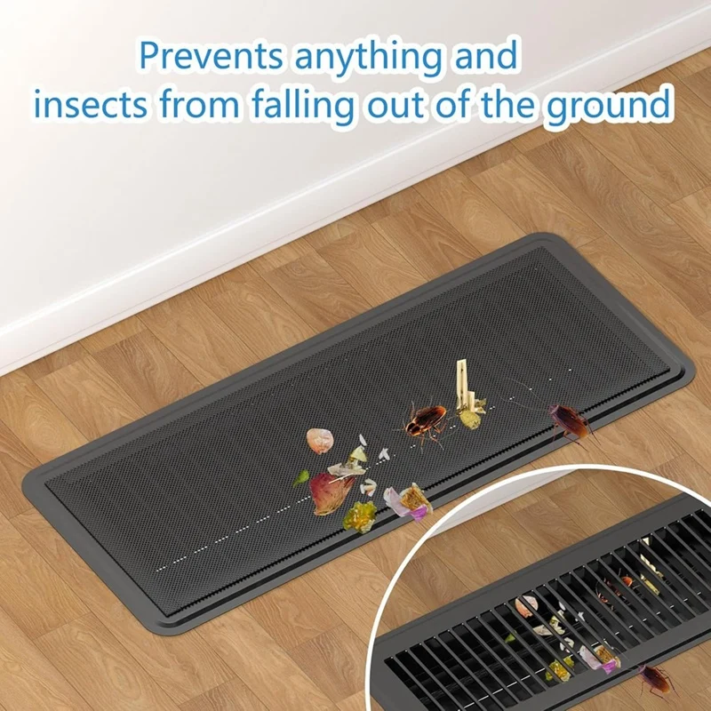 Cubiertas de ventilación de piso, cubiertas de ventilación magnéticas de 4x12 pulgadas, filtro de ventilación de pantalla de malla, cubiertas de ventilación de registro de piso para piso de casa
