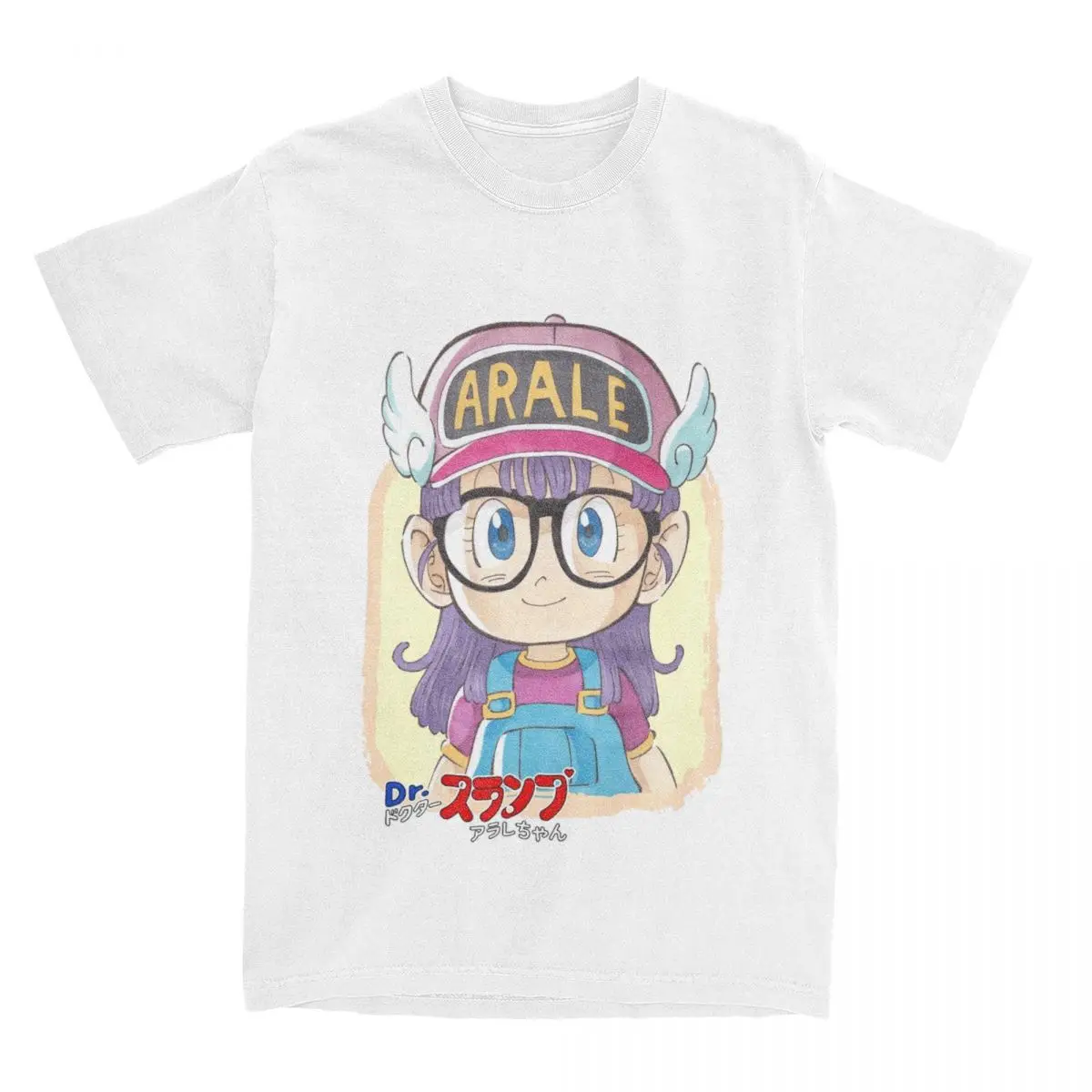 Vintage Arale Norimaki Dr Slump Anime T-Shirt for Men Crewneck 100% Cotton T Shirts Short Sleeve Tees Classic Clothing