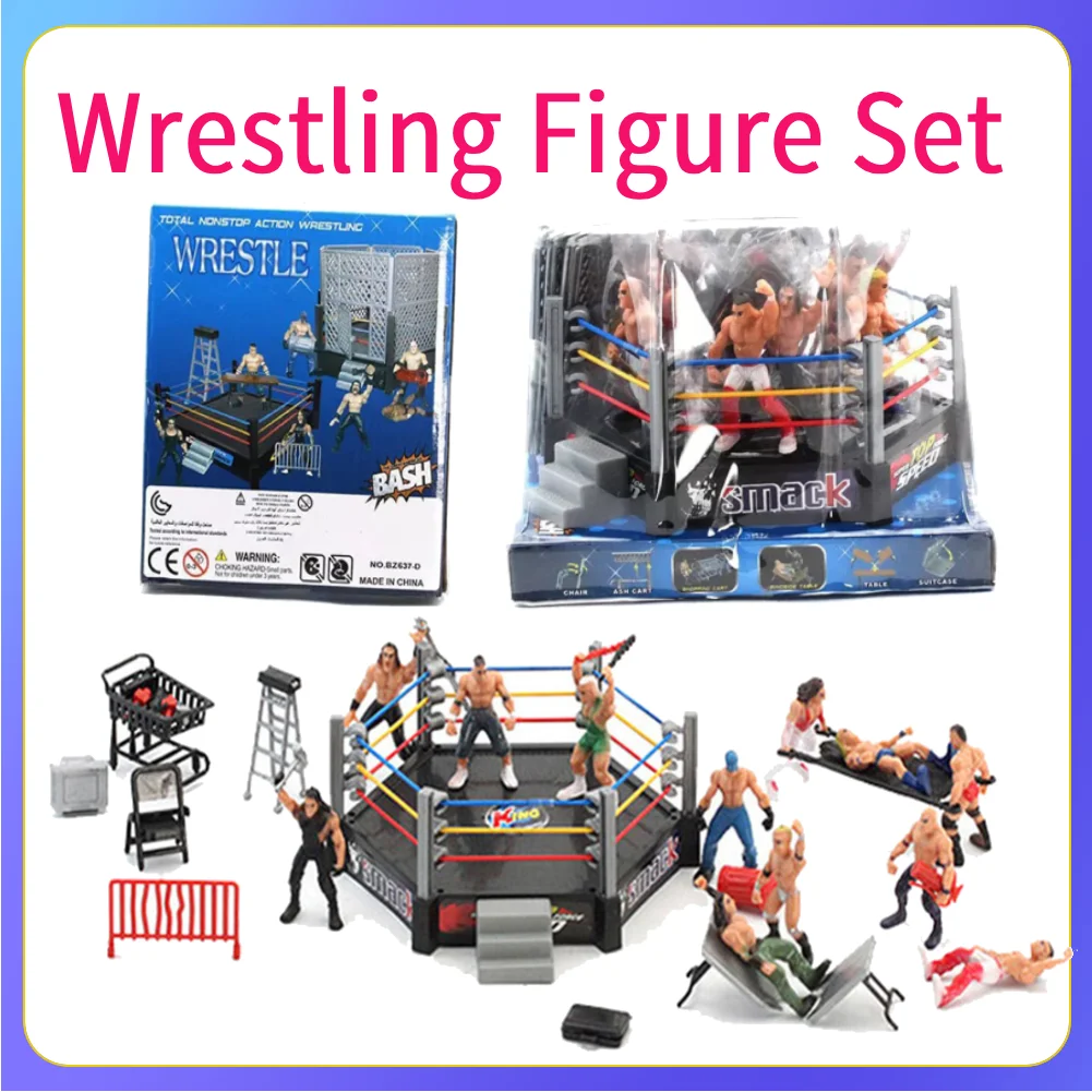 Juguete de lucha libre para niños, con estación de combate, atleta, modelo de gladiador, guerrero, suministros de aprendizaje temprano
