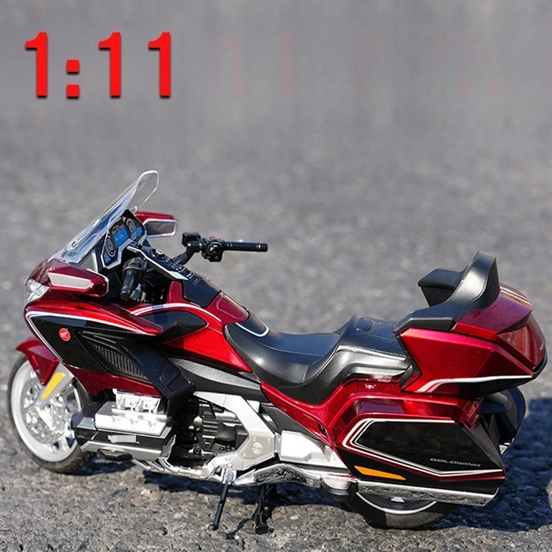 

Мотоцикл Gold Wing GL800, масштаб 1:11, литая металлическая модель, со звуком и светом, для детей, игрушка-подарок