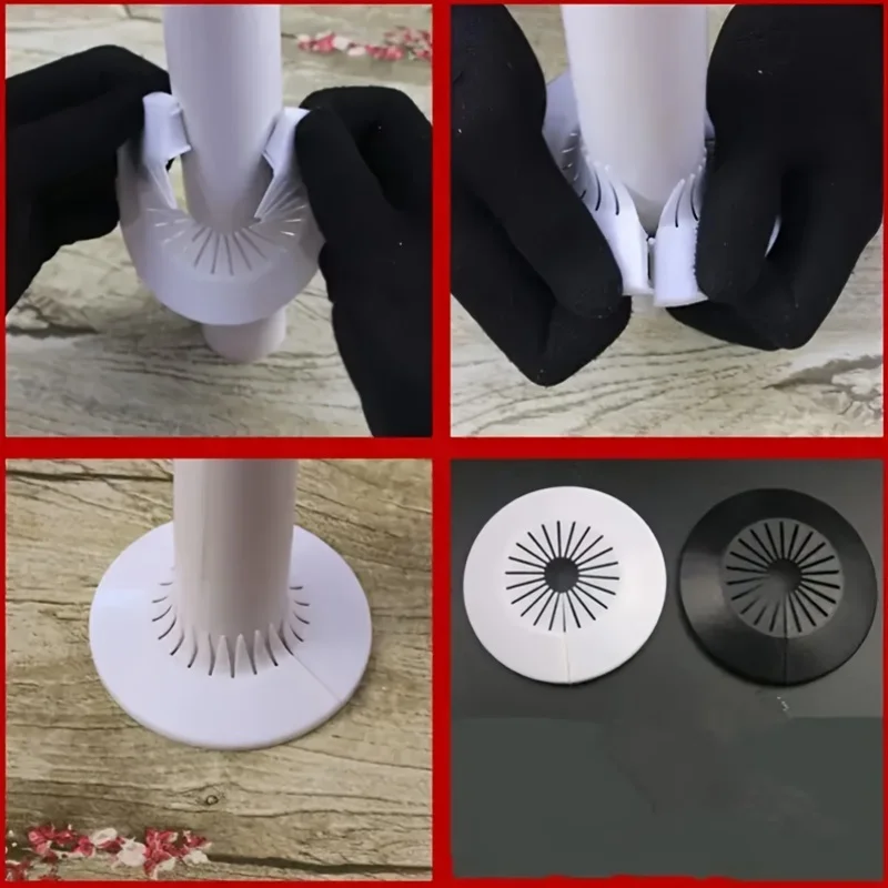 6pcs Wall opening cover, can be used to cover unsightly pipe joints and provide waterproof sealing