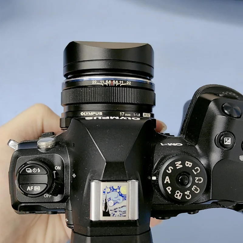 Design para Olympus M.Zuiko Digital 17mm F/1.8Metal Baioneta Capa de lente quadrada vem com tampa de metal