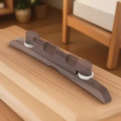 

Adjustable Mandolin Bridge Height Control Two Footed Base For Arched Top Mandolins Ebony Wood Compensated Random Color
