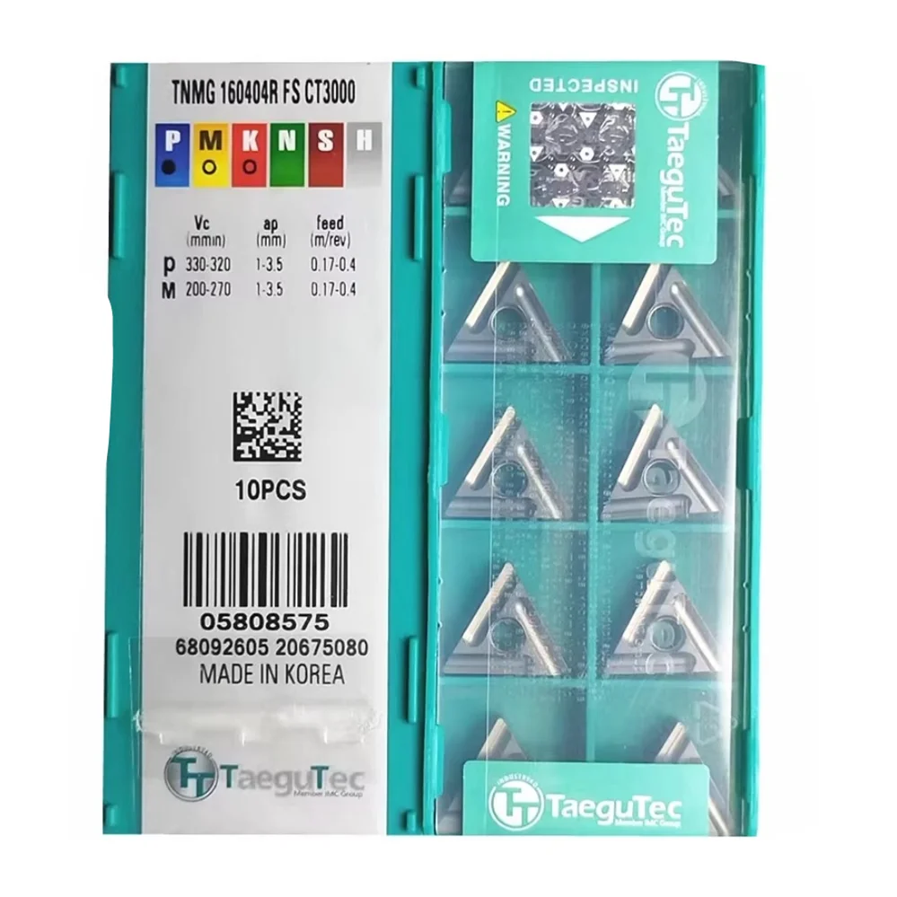 

TaeguTec insert TNMG160404R-FSTNMG160408R-FS CT3000 Ceramics Turning insert External Turning Tool Lathe Tools Steel processing
