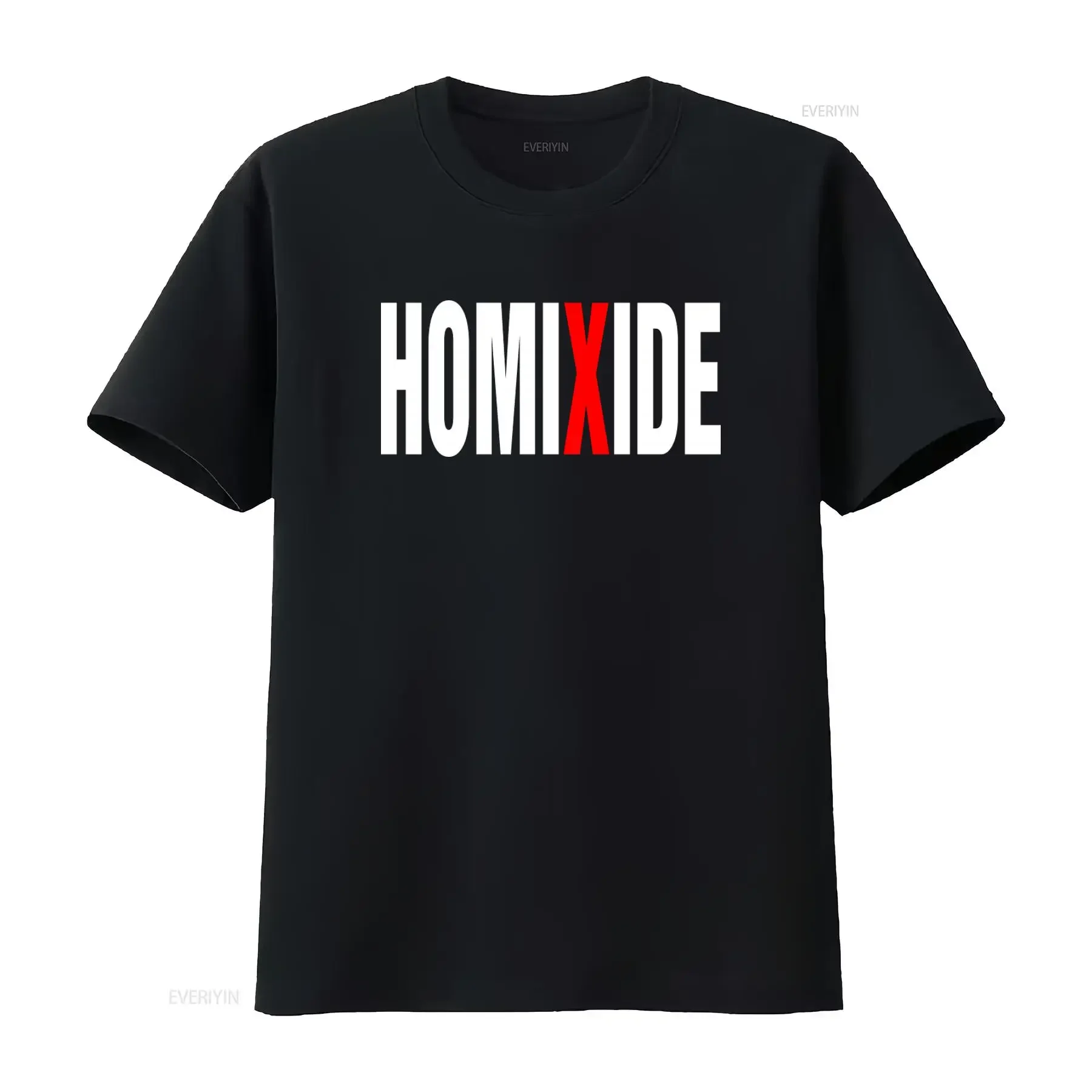 Homixide Gang Print T Shirt for Fashion Streetwear  vintage Washed Top For Everyday Wear streetwear homme graphic Versatile