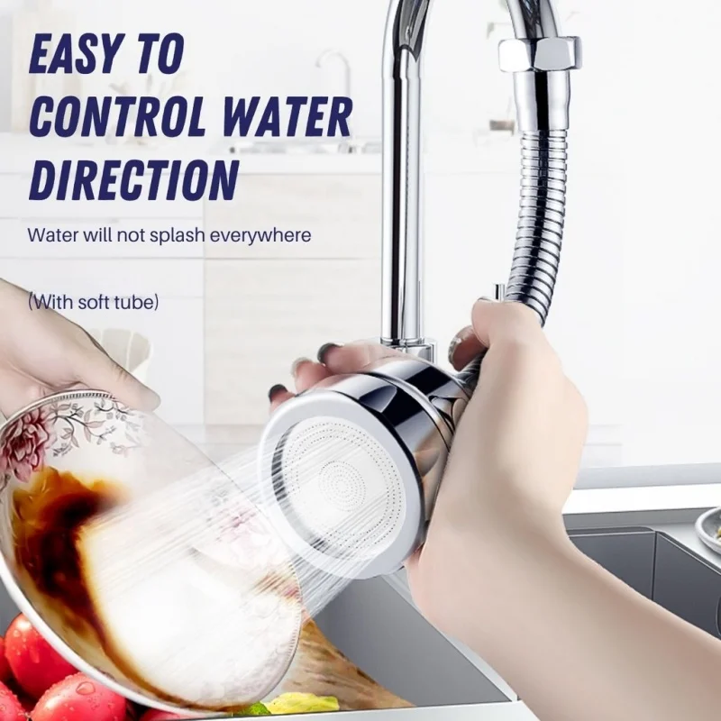 6 Types 360° Swivel Kitchen Faucet Aerator Adjustable 2/3 Mode Sprayer Filter Diffuser Water Saving Nozzle Bath Faucet Connector